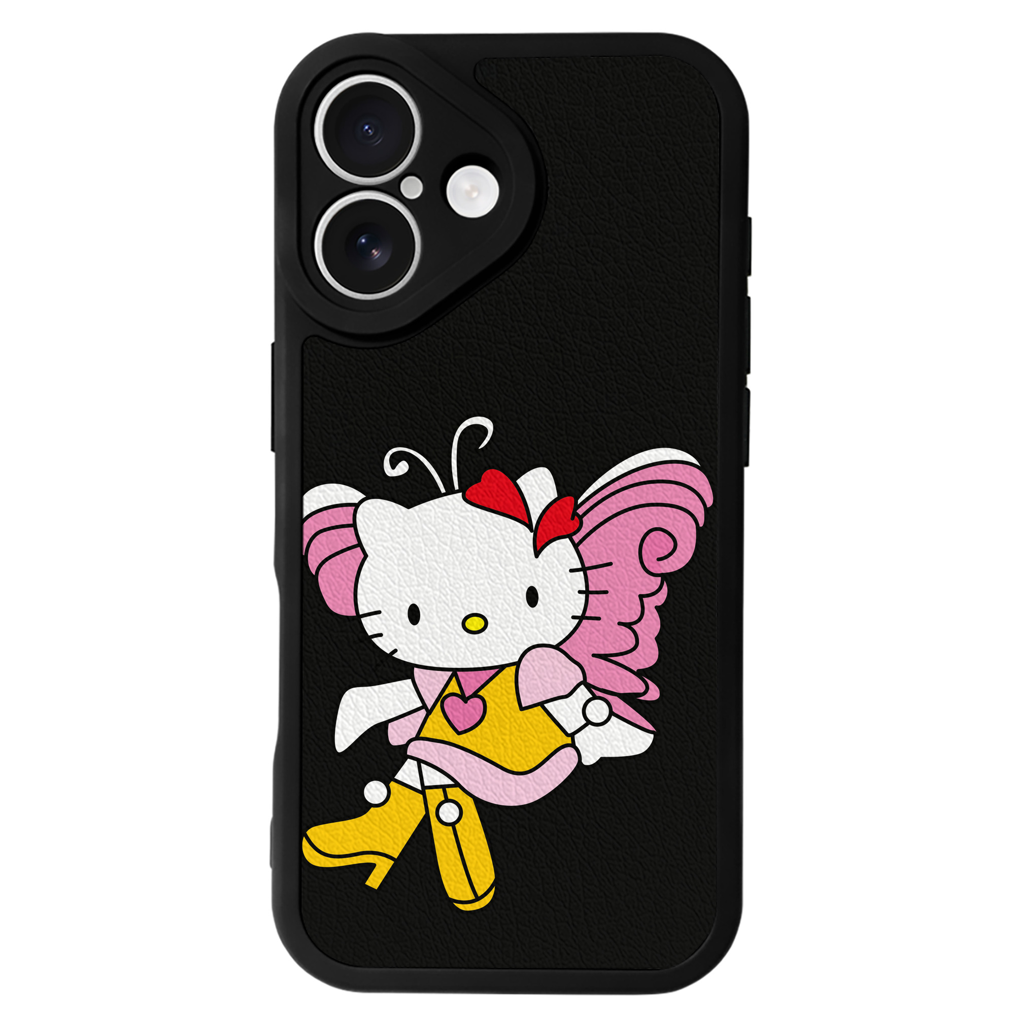 （画像用） Hello Kitty ハローキティ 【iPhone 16シリーズ対応】シリコンスマホケース（レザー調） 材質：シリコン